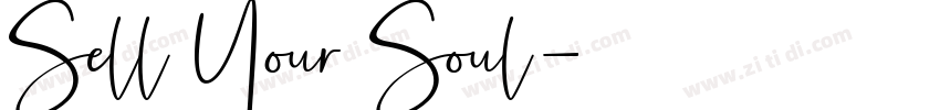 Sell Your Soul字体转换